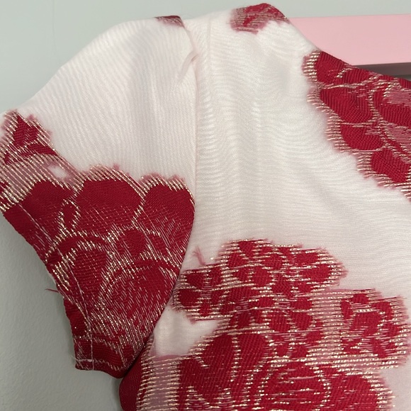 Gymboree Red& white special occasion dress size 3T - Picture 6 of 7